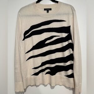 Black & Cream silk & cashmere Sweater